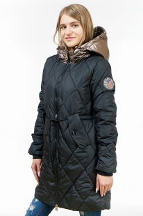 1Подростковая демисезонная куртка для девочки Levin Force H-1917 черный купить оптом