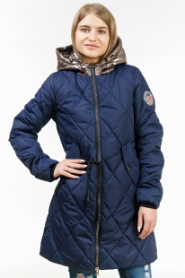 1Подростковая демисезонная куртка для девочки Levin Force H-1917 т. синий купить оптом