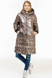 1Подростковая демисезонная куртка для девочки Levin Force H-1926 бронза купить оптом