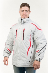 Горнолыжная мужская куртка  SnowHeadquarter A-016 серый с красным купить опто