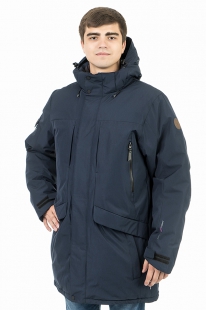Горнолыжная мужская куртка  Snow Headquarter A-8851 blue (т. синий) удлиненная купить оптом
