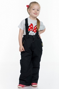 Горнолыжные брюки детские K-1007A --- черные, для мальчиков купить оптом1
