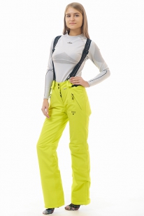 Горнолыжные брюки женские Snow Headquarter D-8172  полукомбинезон, Yellow, стрейч купить оптом