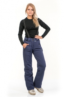Горнолыжные брюки женские Snow Headquarter D-8172  полукомбинезон, gray blue ash, стрейч купить опт.