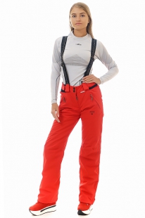Горнолыжные брюки женские Snow Headquarter D-8172  полукомбинезон, red, красный, стрейч купить оптом