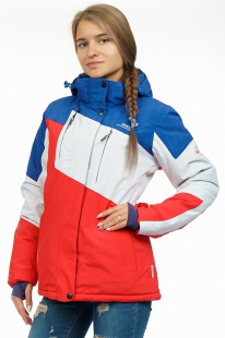 Женская горнолыжная куртка  Snow Headquarter B-8710 blue/gray купить оптом
