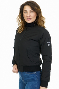 Женская куртка-бомбер  REMAIN 7696 черный купить оптом