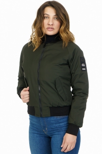 Женская куртка-бомбер  REMAIN 7696 хаки купить оптом