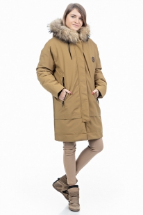 Куртка-парка  женская зимняя SNOW HEADQUARTER  B-8809 хаки купить оптом