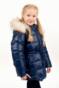 Куртка для девочки зимняя Levin Force  H-55 т. синяя купить оптом