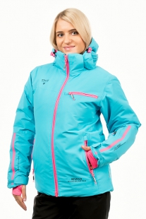 Куртка женская Snow Headquarter удлиненная B-8273 blue/pink купить оптом.