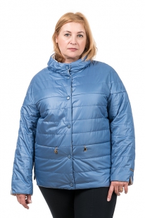 Куртка женская двухсторонняя OSKAR 016631 -608-503 морская волна(светло-серый) купить оптом.