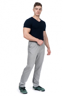 Спортивные брюки мужские трикотажные 22386 св. серый купить оптом.